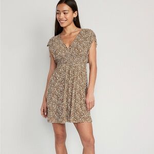 Brown Patterned Women's Dress